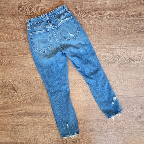Vintage Abercrombie & Fitch Curve Love High Rise Mom Jeans Size 26/2R DISTRESSED - Picture 8 of 16